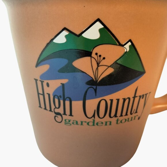 High Country Garden Tour Ceramic Mug Steamboat Springs Colorado Flower Pot Cup - Picture 2 of 9